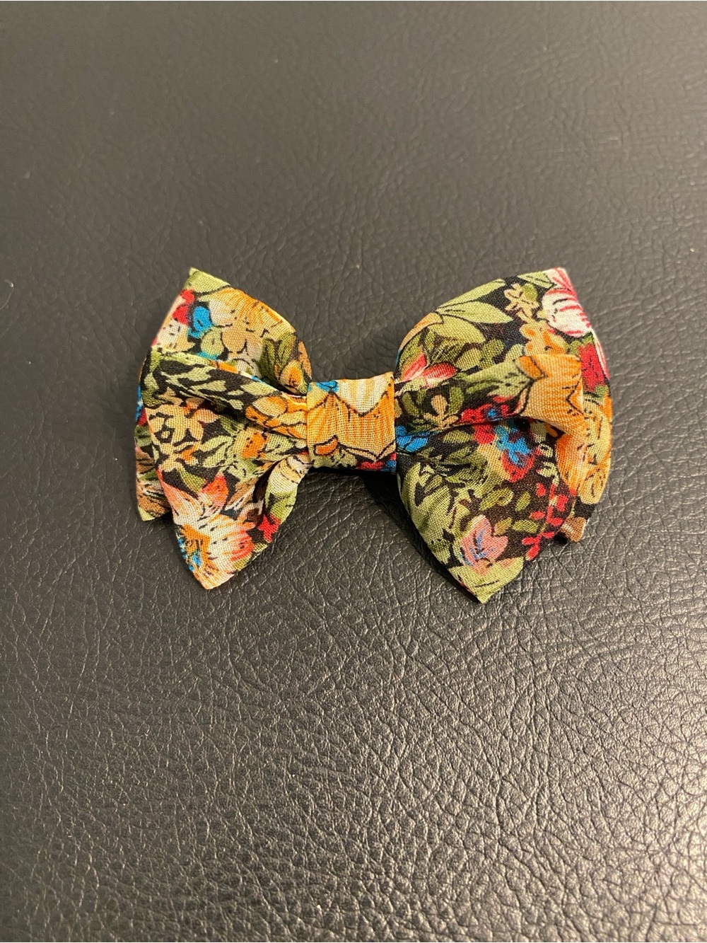 Floral Printed Chiffon Bow for Hair, Hat, Or wear on Collar